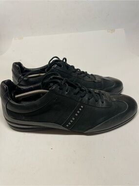 Hugo Boss Space Select Trainer Casual Shoe Black Men Size EU 46 US 11.5 UK 10.5